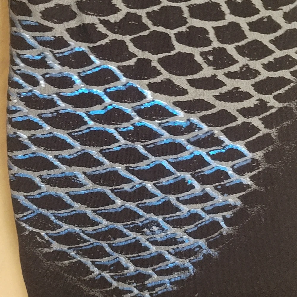 Black Dress with Blue Dragon Design - Picture 7 of 7